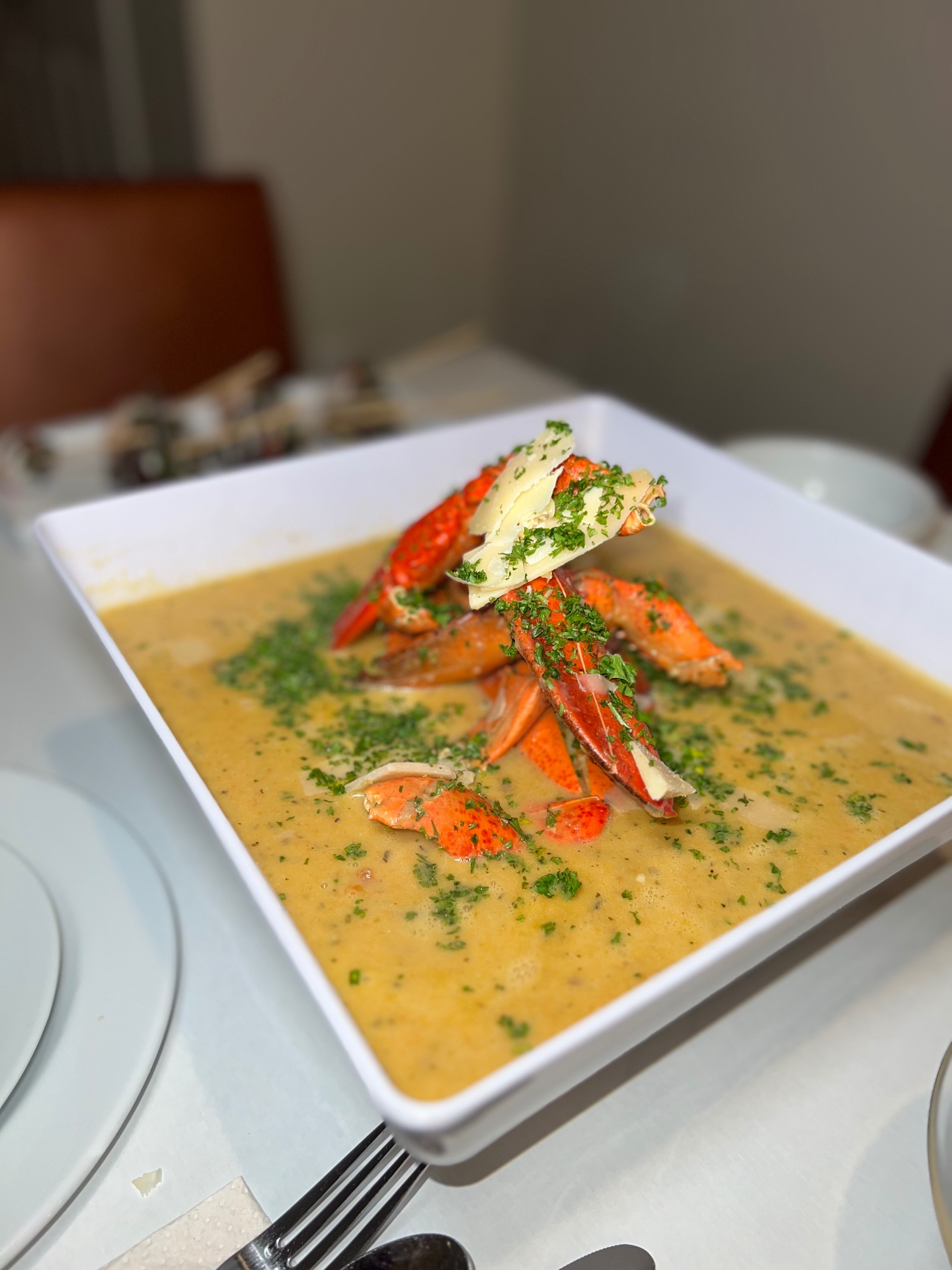 Lobster in creamy sauce