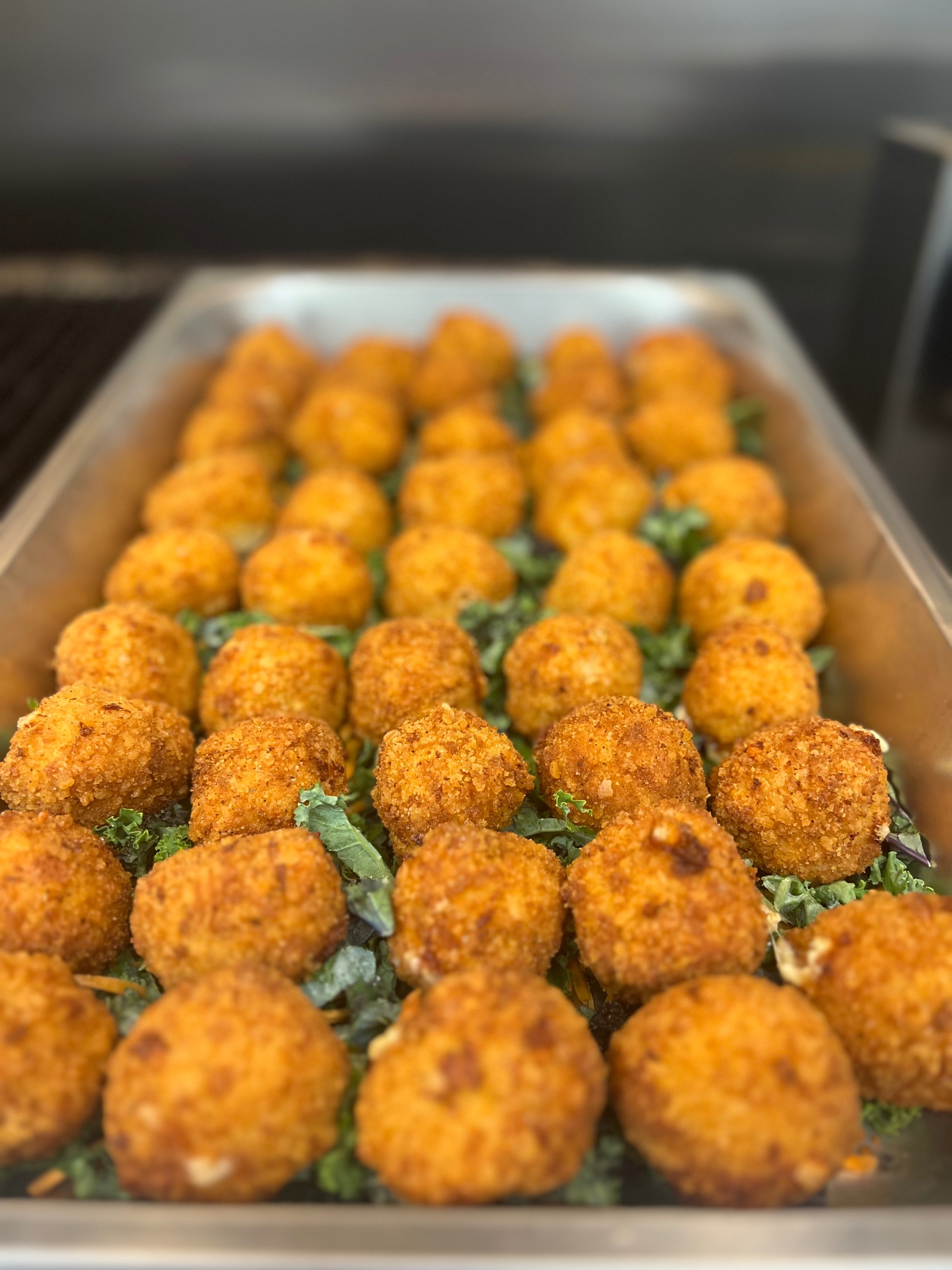 Crispy panko cheese bites tray