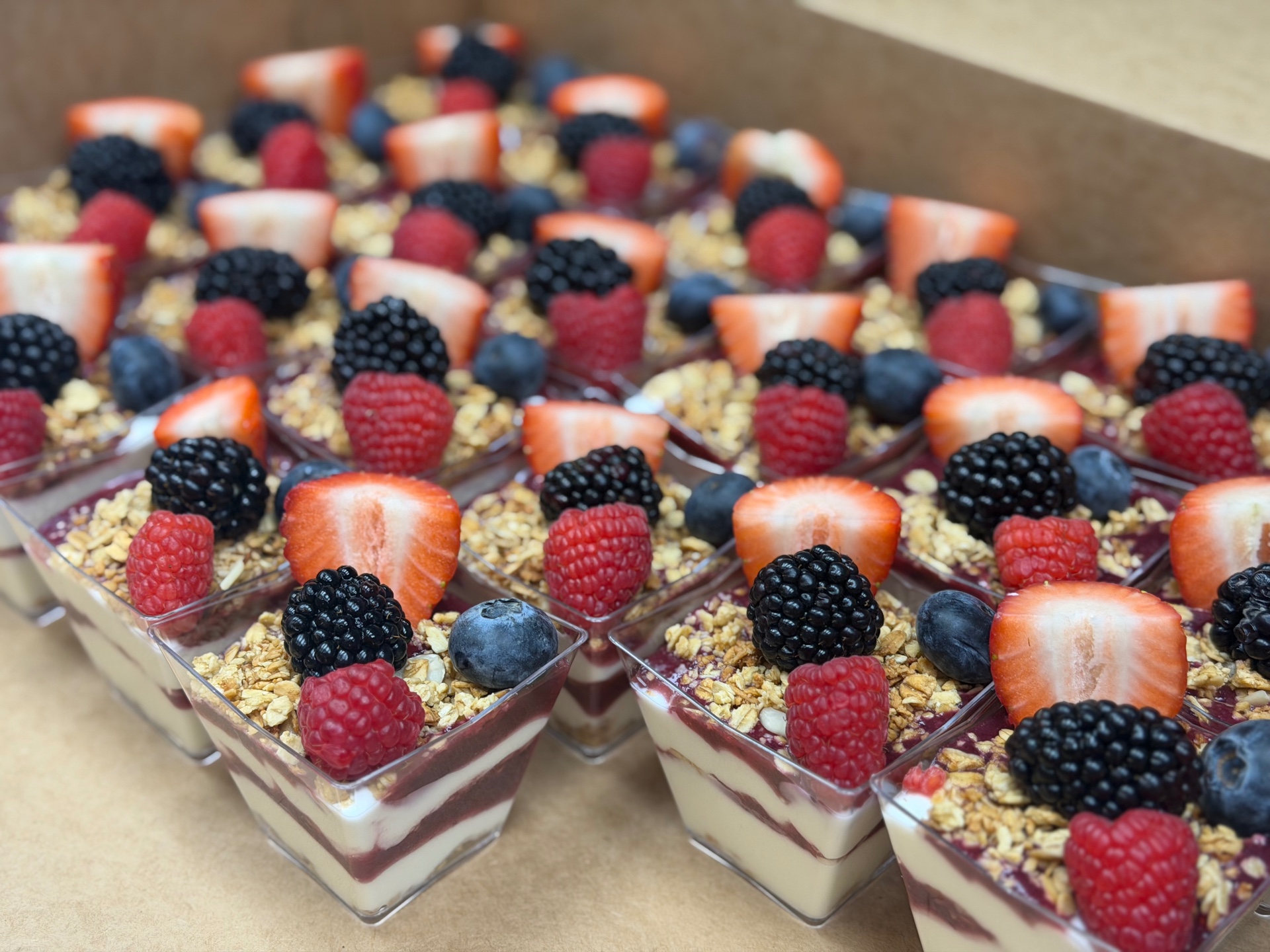 Berry parfait dessert cups
